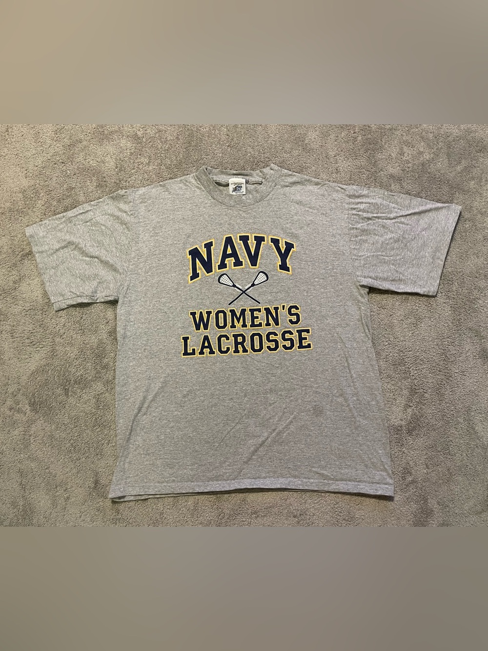 Vintage 90s Navy Womens Lacrosse T Shirt XL USA Made Naval Academy Single Stitch